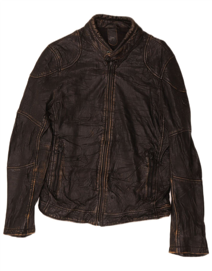 Gypsy Chaqueta de cuero para hombre UK 38 Medium Black