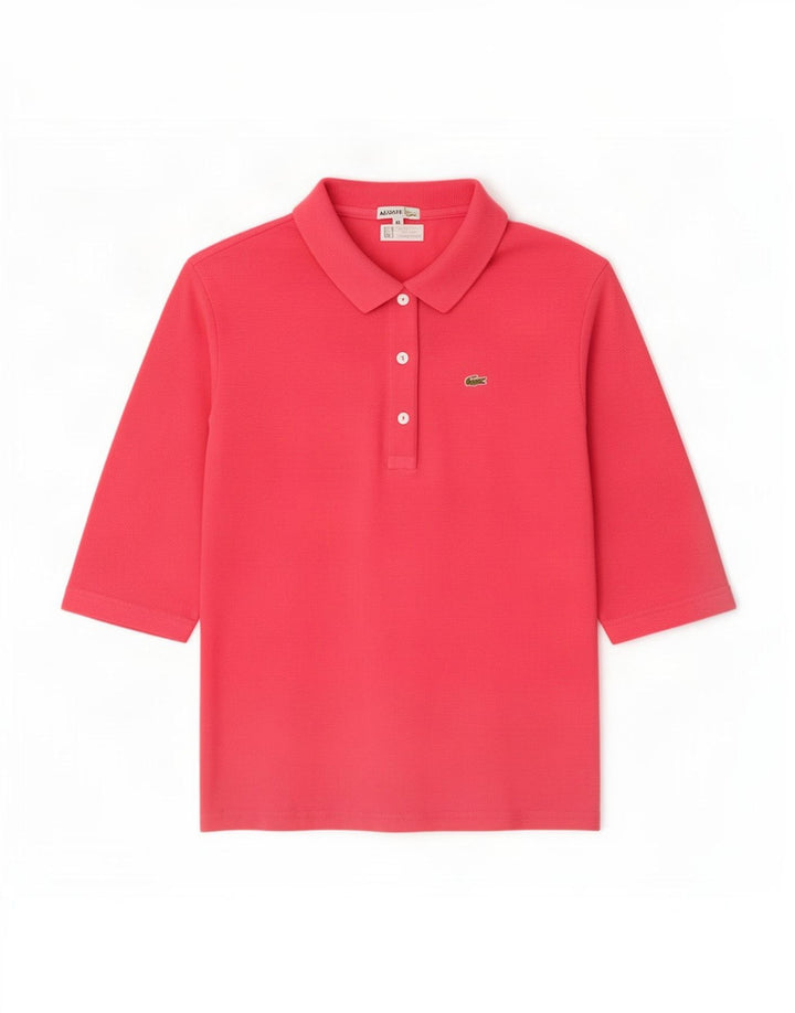 Polo Lacoste Mujer Talla 44 Algodón Rosa Medio