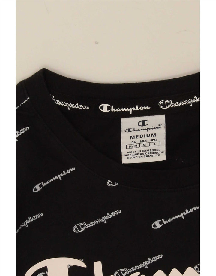 Champion Camiseta gráfica para mujer Top UK 12 Medium Black