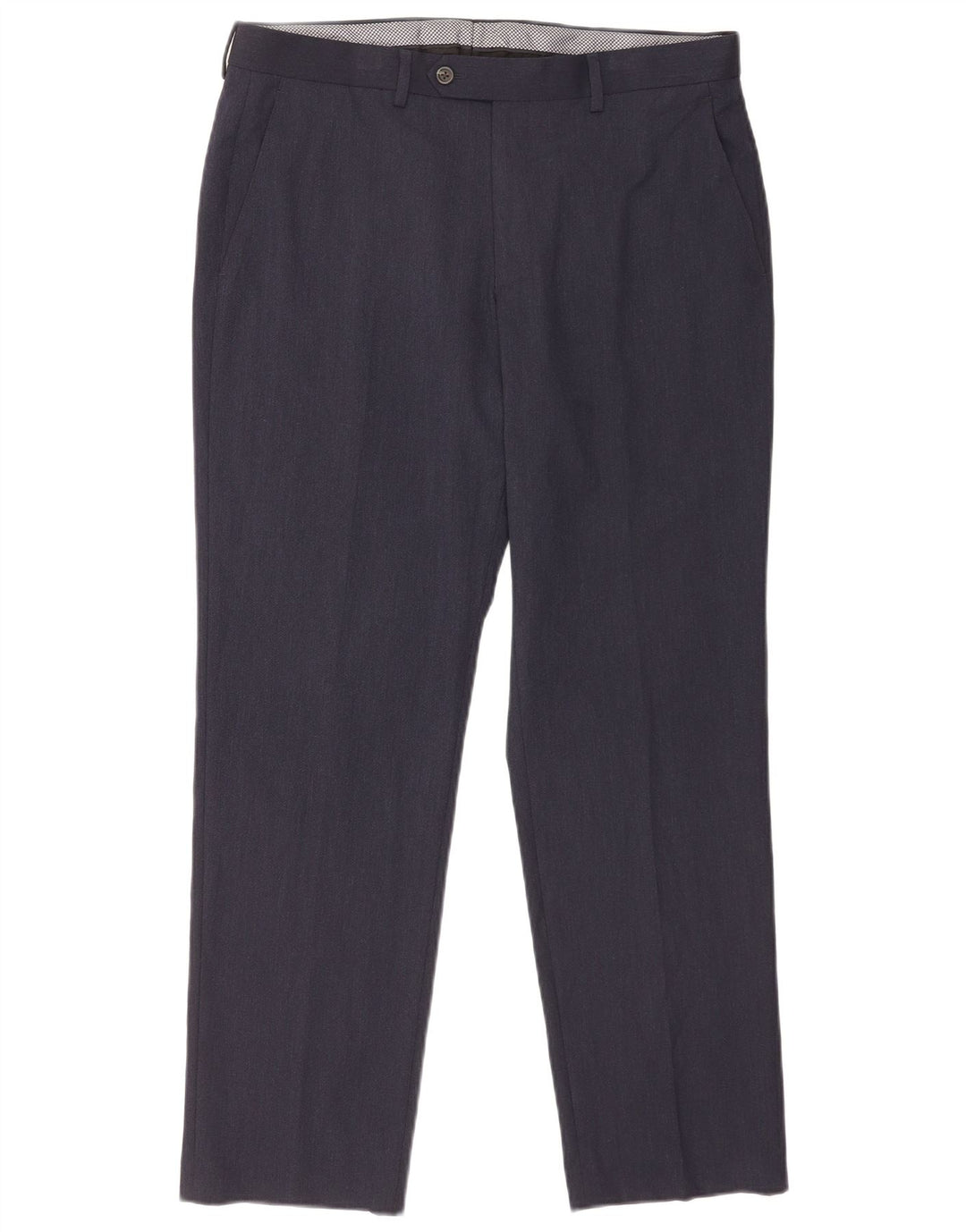 Chaps Pantalón de traje recto y regular para hombre W34 L30 Poliéster azul marino