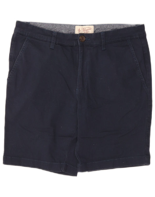 Penguin Mens Chino Shorts W36 Grande Azul Marino Algodón