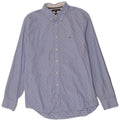 Camisa Tommy Hilfiger Hombre Grande Azul Rayas Algodón