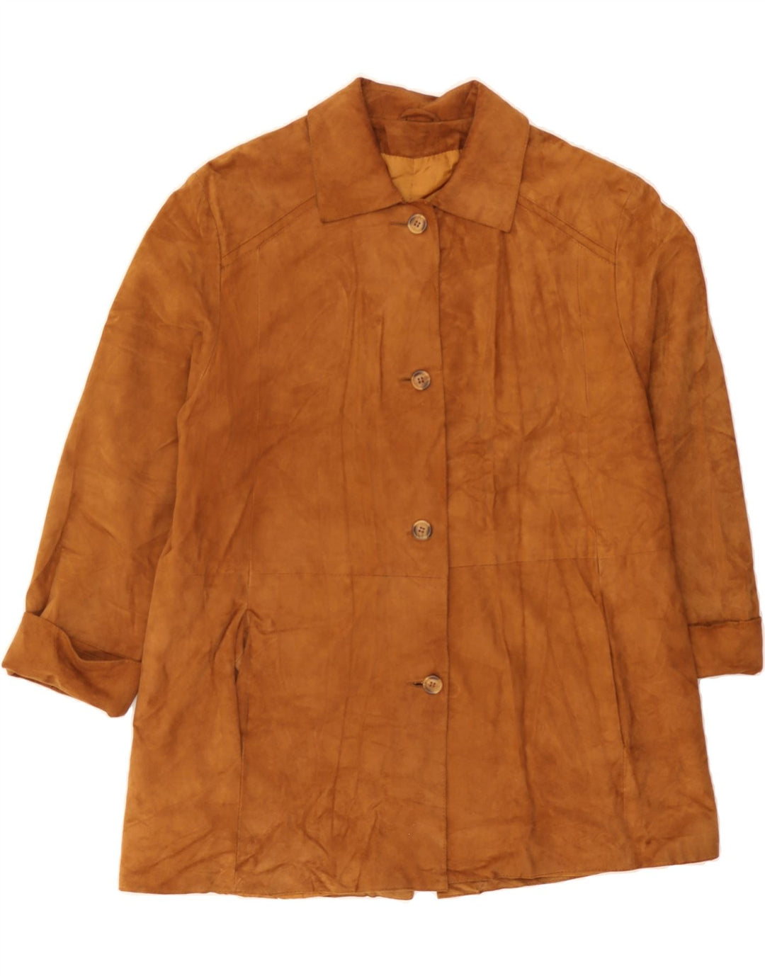 LEBOLE Womens Suede Jacket IT 48 XL Brown Leather Vintage Lebole and Second-Hand Lebole from Messina Hembry 