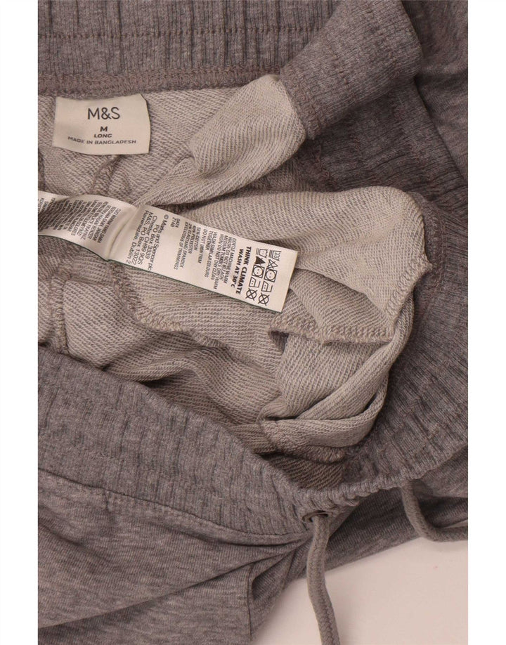 Pantalones de chándal para hombre Marks & Spencer de algodón moteado en gris medio