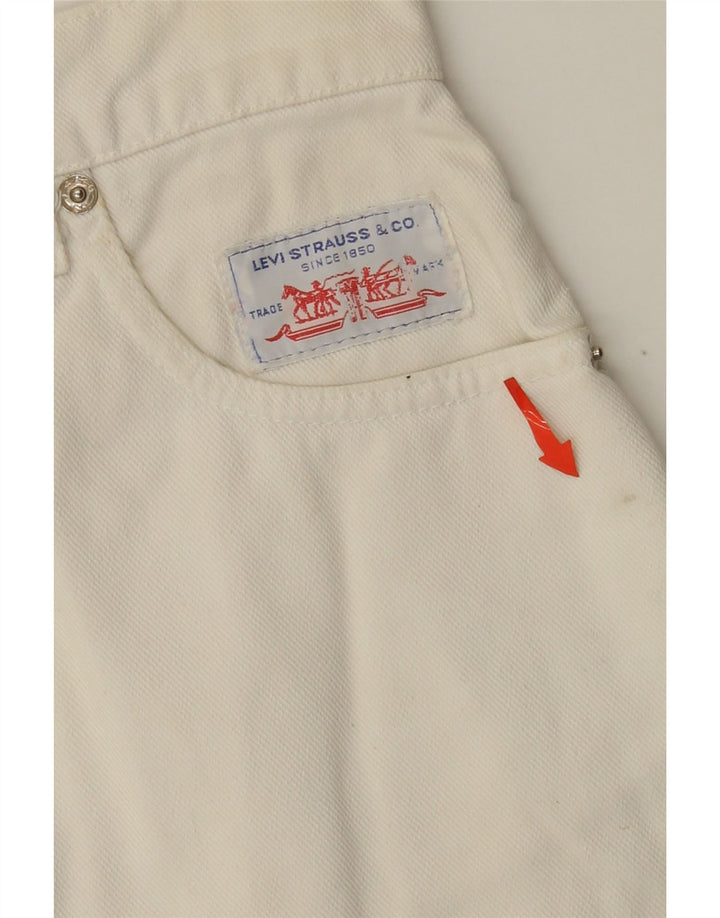 LEVI'S Falda Vaquera Mujer W26 Pequeña Blanco Roto