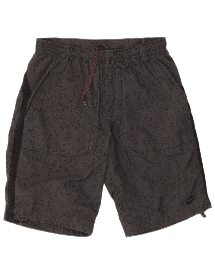 Pantalones cortos deportivos Nike para hombre gris medio poliéster geométrico
