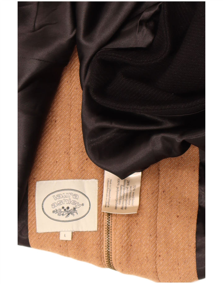 Laura Ashley Abrigo Poncho para Mujer UK 46 Grande Lana Color Block Negro