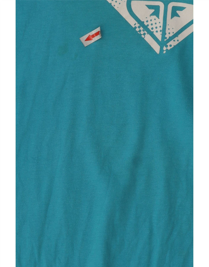 Roxy Camiseta gráfica para mujer Top UK 46 Large Blue Cotton