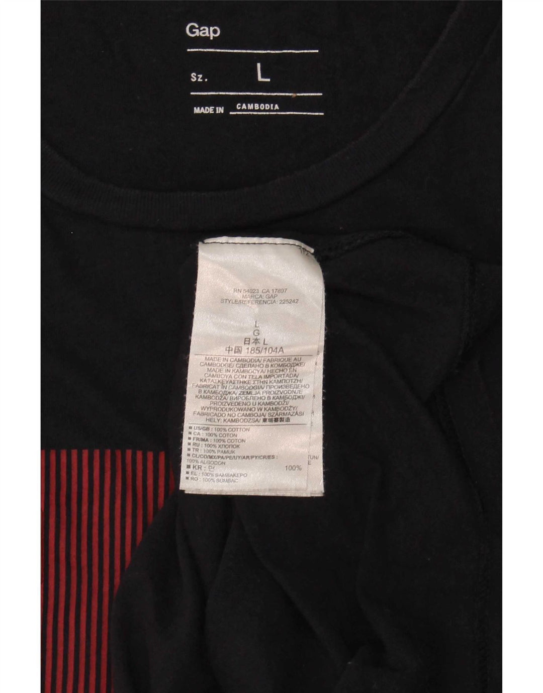Gap - Camiseta gráfica para hombre, talla grande, algodón azul marino