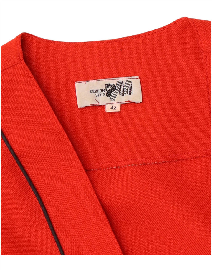 Vintage mujer chaqueta blazer abierta IT 42 rayas rojas medianas