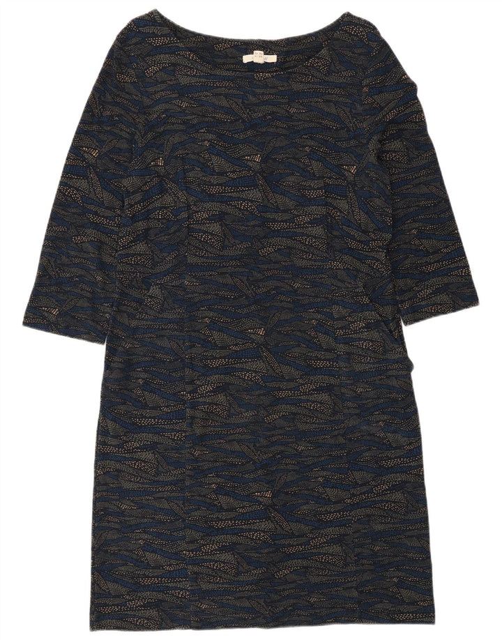 White Stuff Vestido básico de manga 3/4 con estampado abstracto para mujer UK 44 Azul grande
