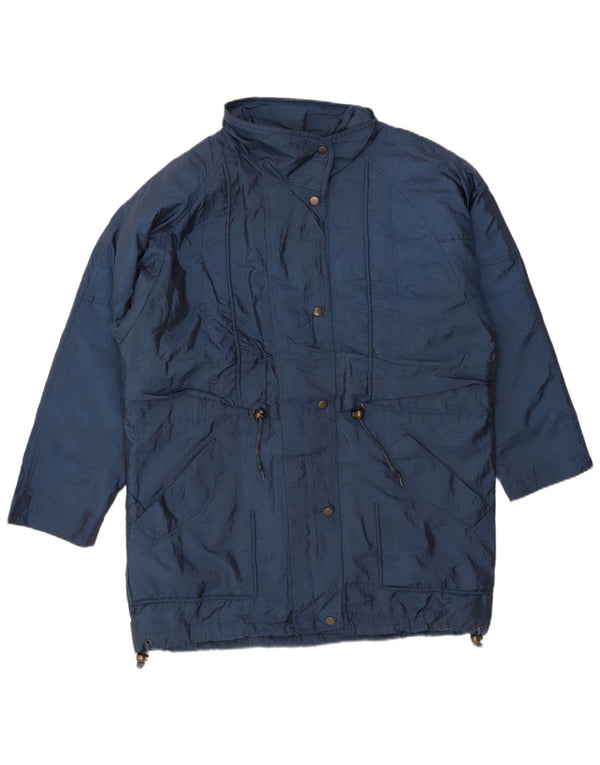 LONDON FOG Chaqueta cortavientos extragrande para mujer UK 10 Small Azul marino