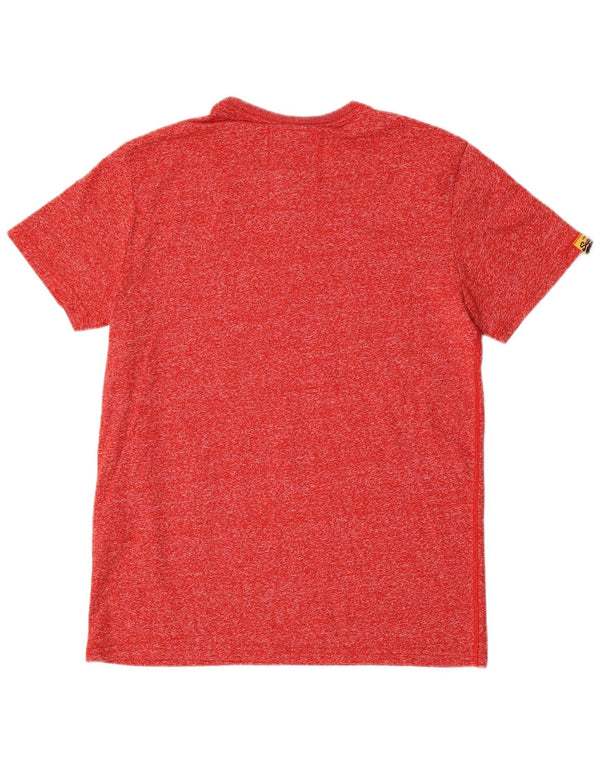 Superdry Camiseta con estampado gráfico para hombre, talla grande, de algodón moteado en rojo