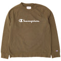 Champion Sudadera Con Estampado Gráfico Jumper Large Khaki Cotton