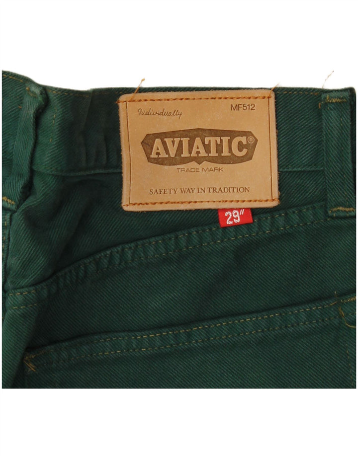 Vaqueros rectos de tiro alto para mujer Aviatic W29 L33 Verde