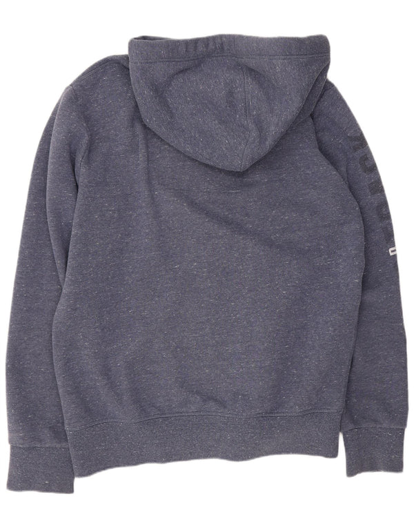 Superdry Sudadera con capucha y cremallera gráfica para hombre 2XL Algodón moteado azul