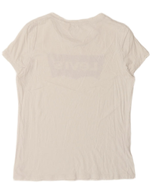 LEVI'S Camiseta gráfica para mujer Top UK 44 Large White