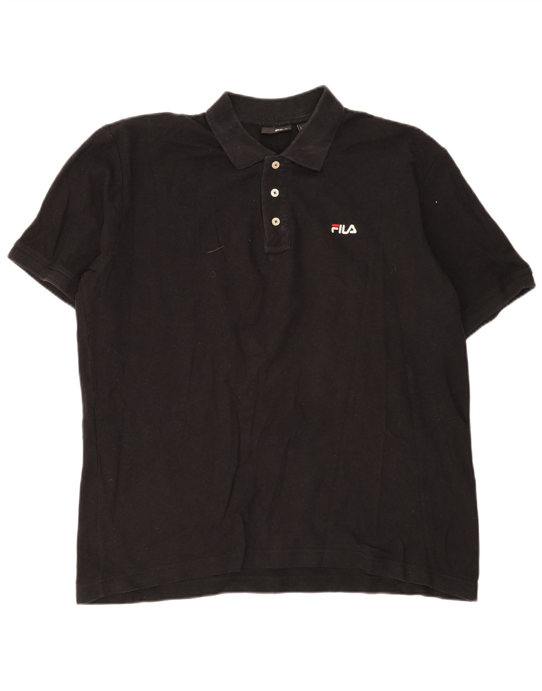 Fila Polo Hombre XL Algodón Negro