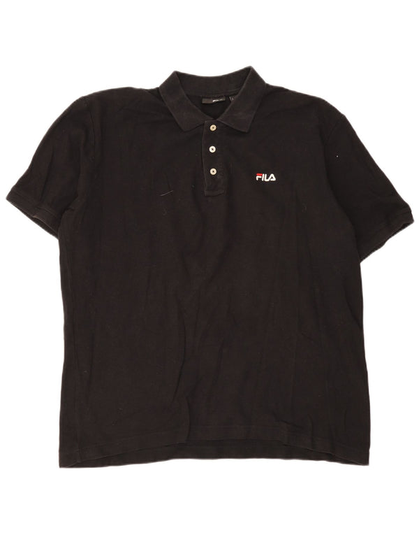 Fila Polo Hombre XL Algodón Negro