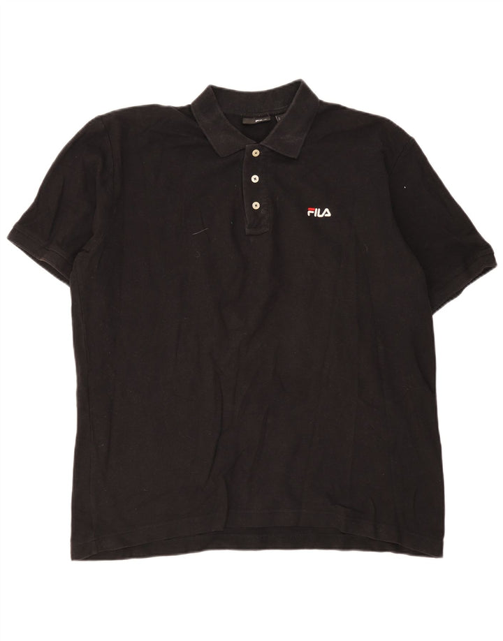 Fila Polo Hombre XL Algodón Negro