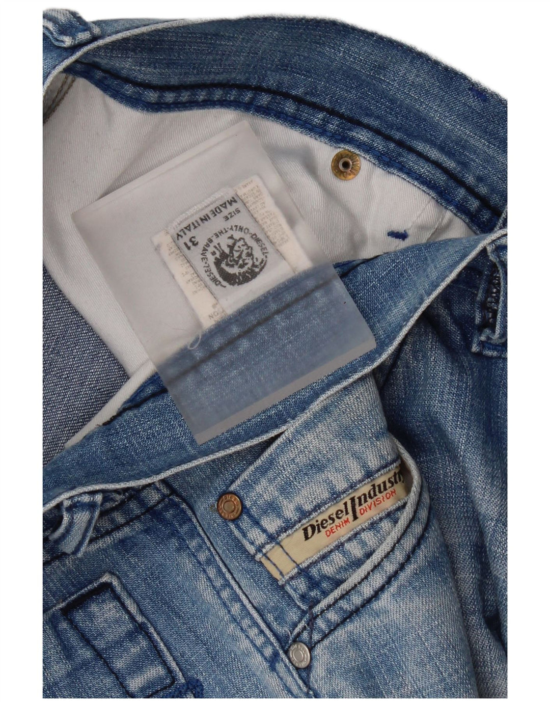 Diesel Vaqueros Rectos Hombre W31 L28 Algodón Azul
