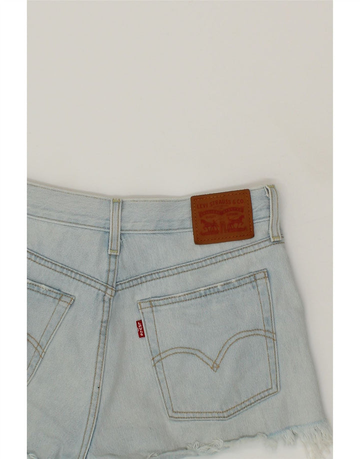 LEVI'S Womens Distressed Denim Shorts W28 Medium Blue Cotton Vintage Levi's and Second-Hand Levi's from Messina Hembry 