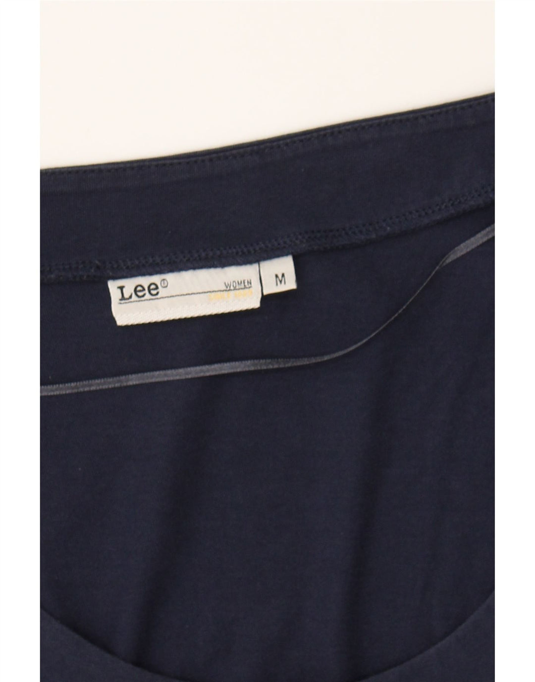 LEE Womens Graphic Long Sleeve Tunic Top UK 12 Medium Navy Blue Cotton Vintage Lee and Second-Hand Lee from Messina Hembry 