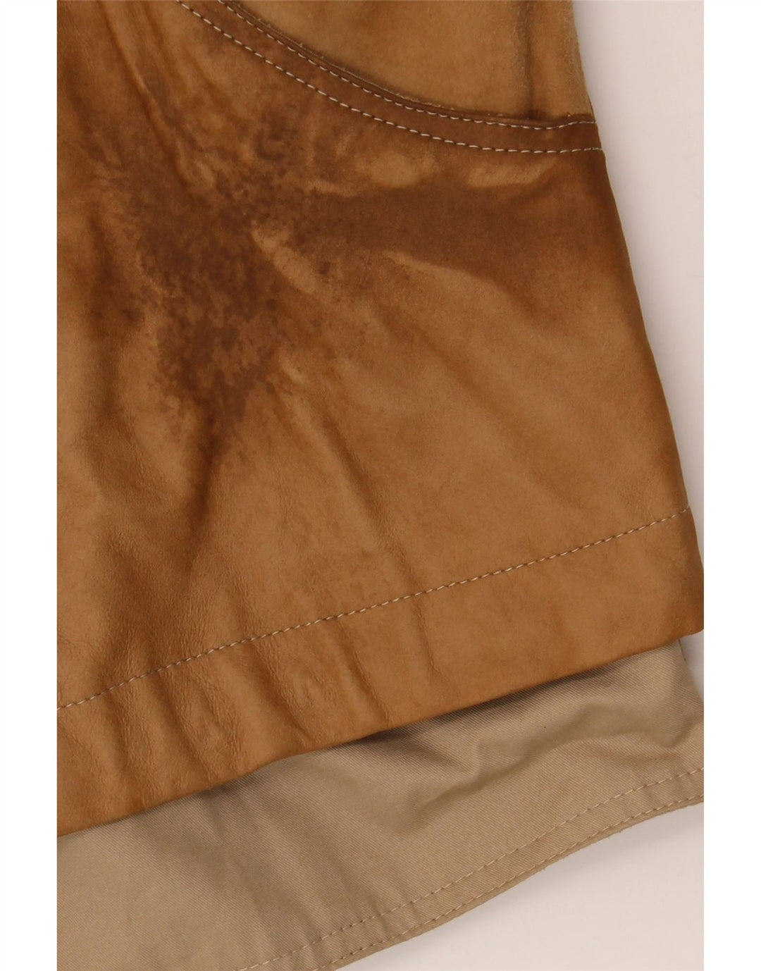 BELFE Chaqueta holgada para mujer IT 44 Cuero color block beige medio