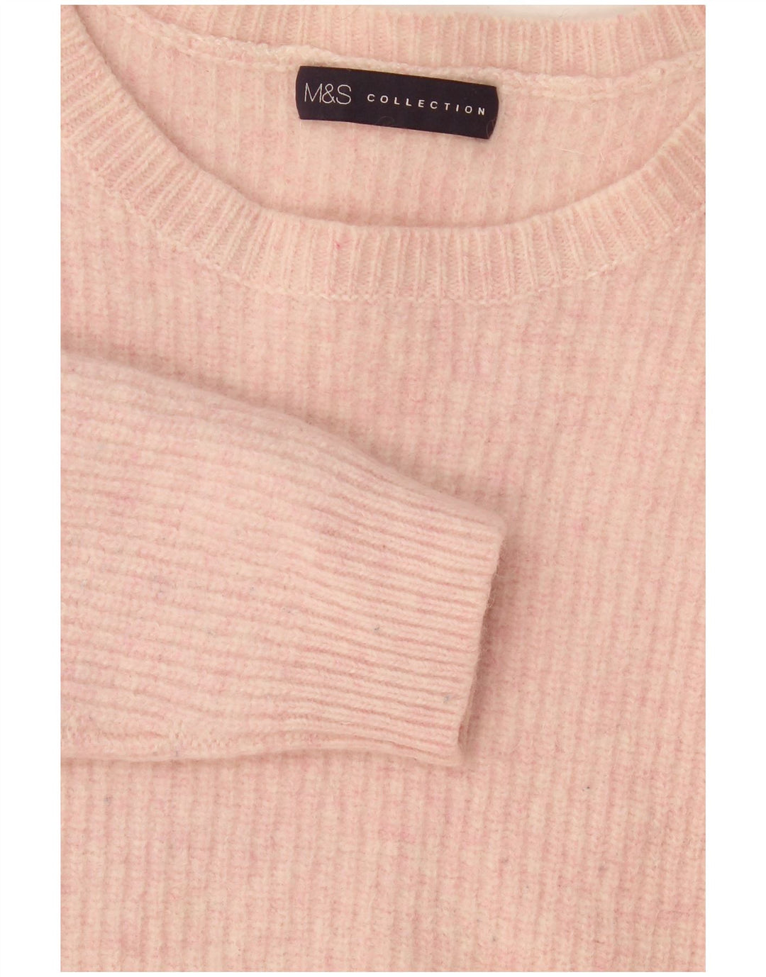 Marks & Spencer Jersey con cuello barco para mujer, talla 40, color rosa medio