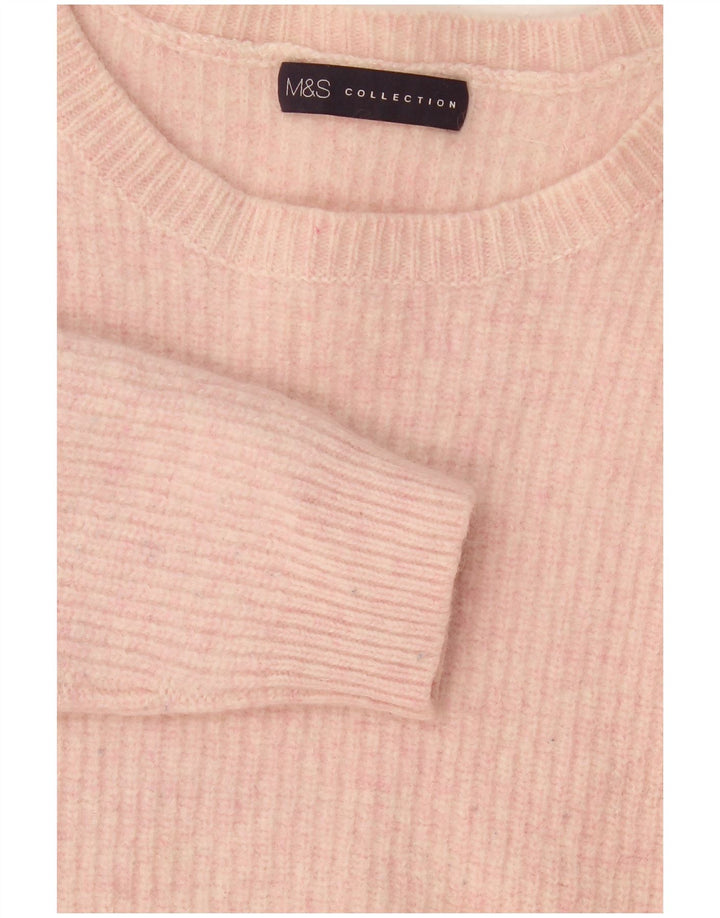 Marks & Spencer Jersey con cuello barco para mujer, talla 40, color rosa medio