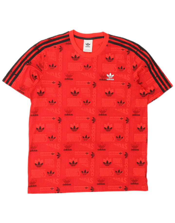 ADIDAS Camiseta gráfica para hombre Top Grande Poliéster rojo
