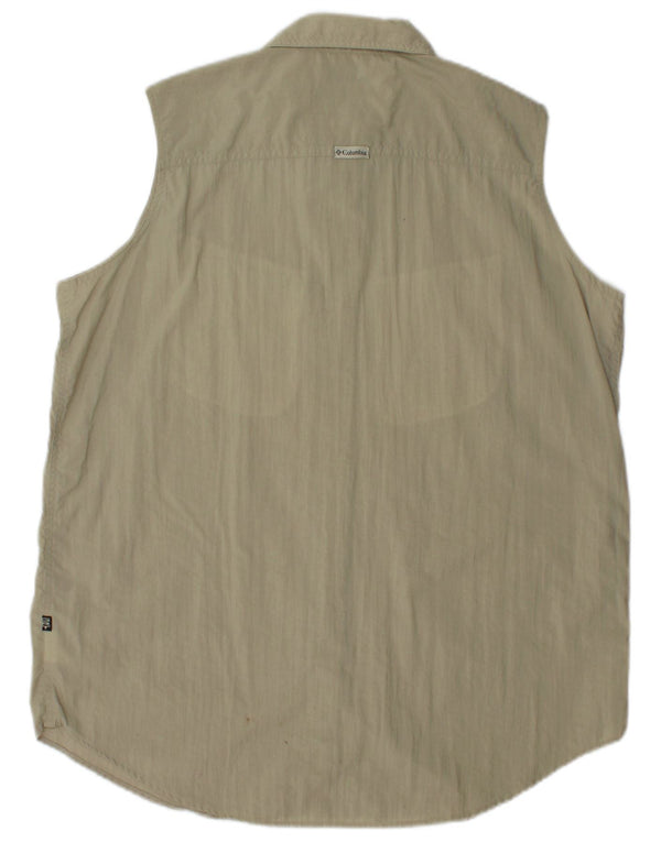 Columbia Blusa sin mangas para mujer UK 40 XL Nylon caqui