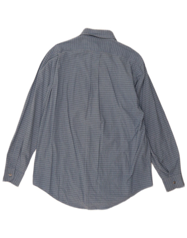 Camisa Trussardi Hombre Vichy Azul Grande