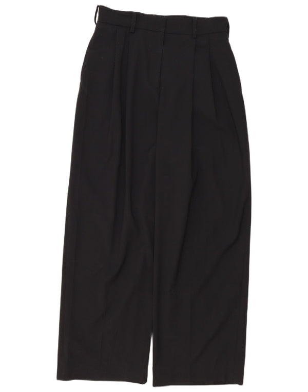 John Lewis Pantalones chinos con pinzas para mujer UK 12 Medium W30 L30 Lana negra