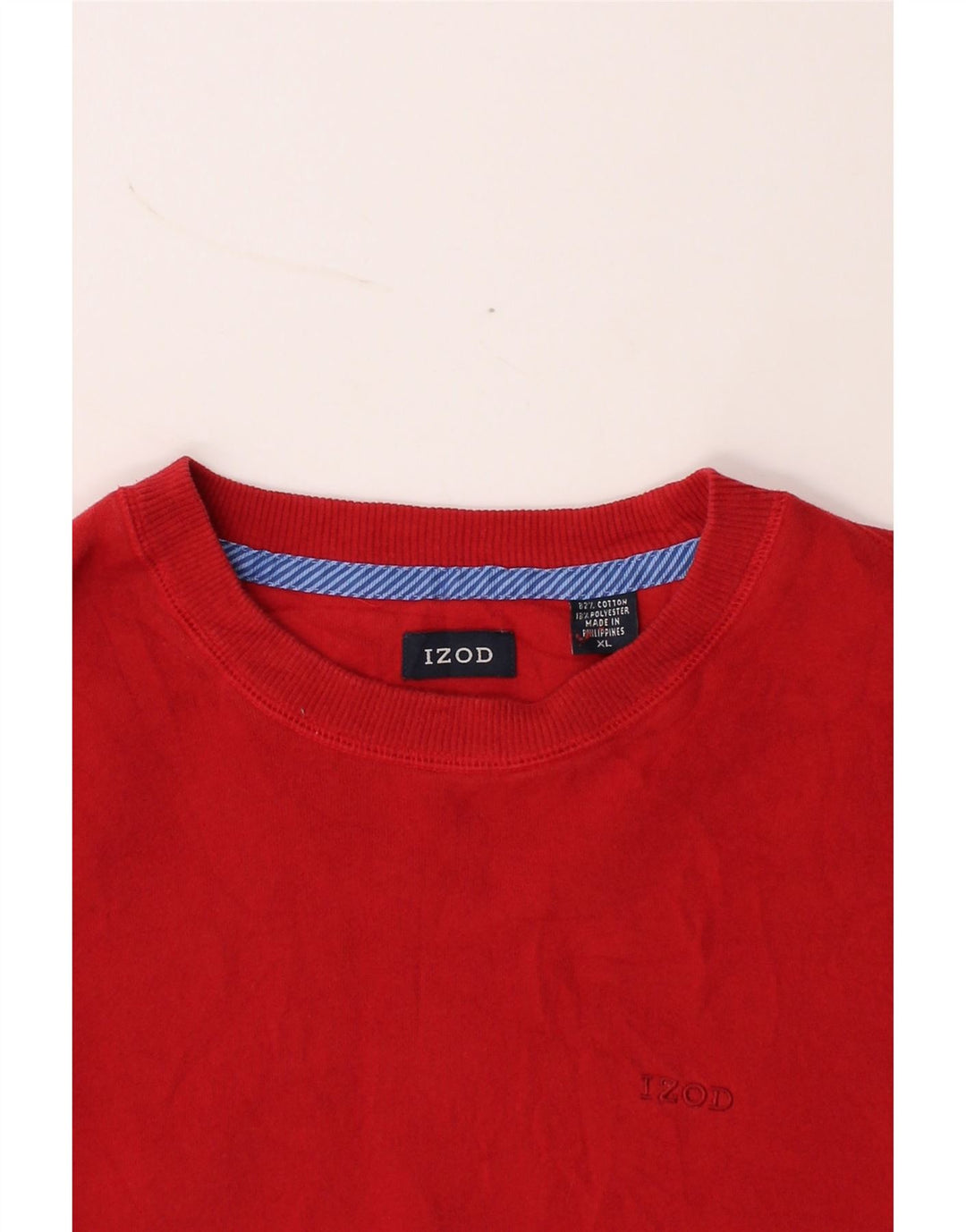 IZOD Mens Sweatshirt Jumper XL Red Cotton Vintage Izod and Second-Hand Izod from Messina Hembry 