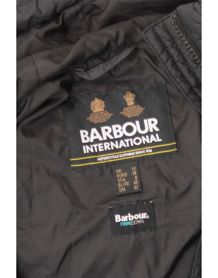 Barbour Chaleco Acolchado Largo Con Capucha De Gran Tamaño Para Mujer Reino Unido 42 Mediano Negro