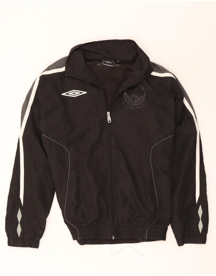 Umbro Chaqueta superior de chándal con gráfico para hombre Poliéster color block en negro mediano
