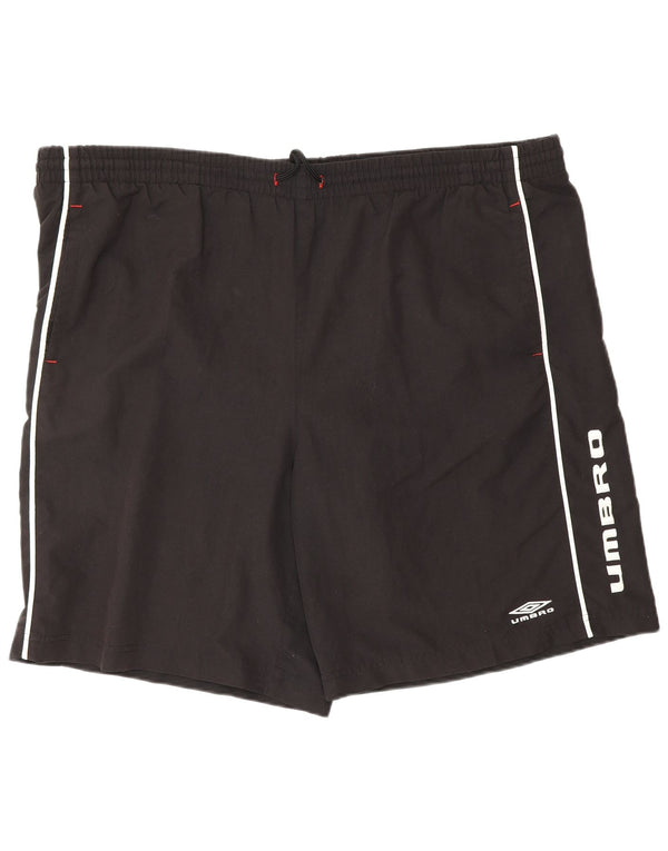 UMBRO Pantalones cortos deportivos gráficos para hombre 2XL Poliéster negro