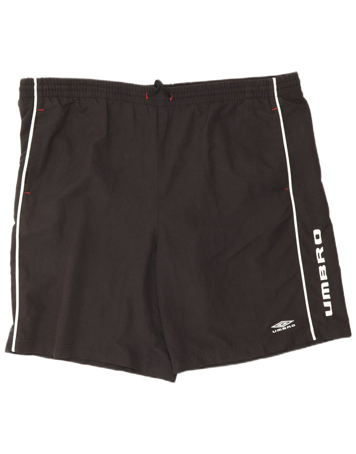 UMBRO Pantalones cortos deportivos gráficos para hombre 2XL Poliéster negro