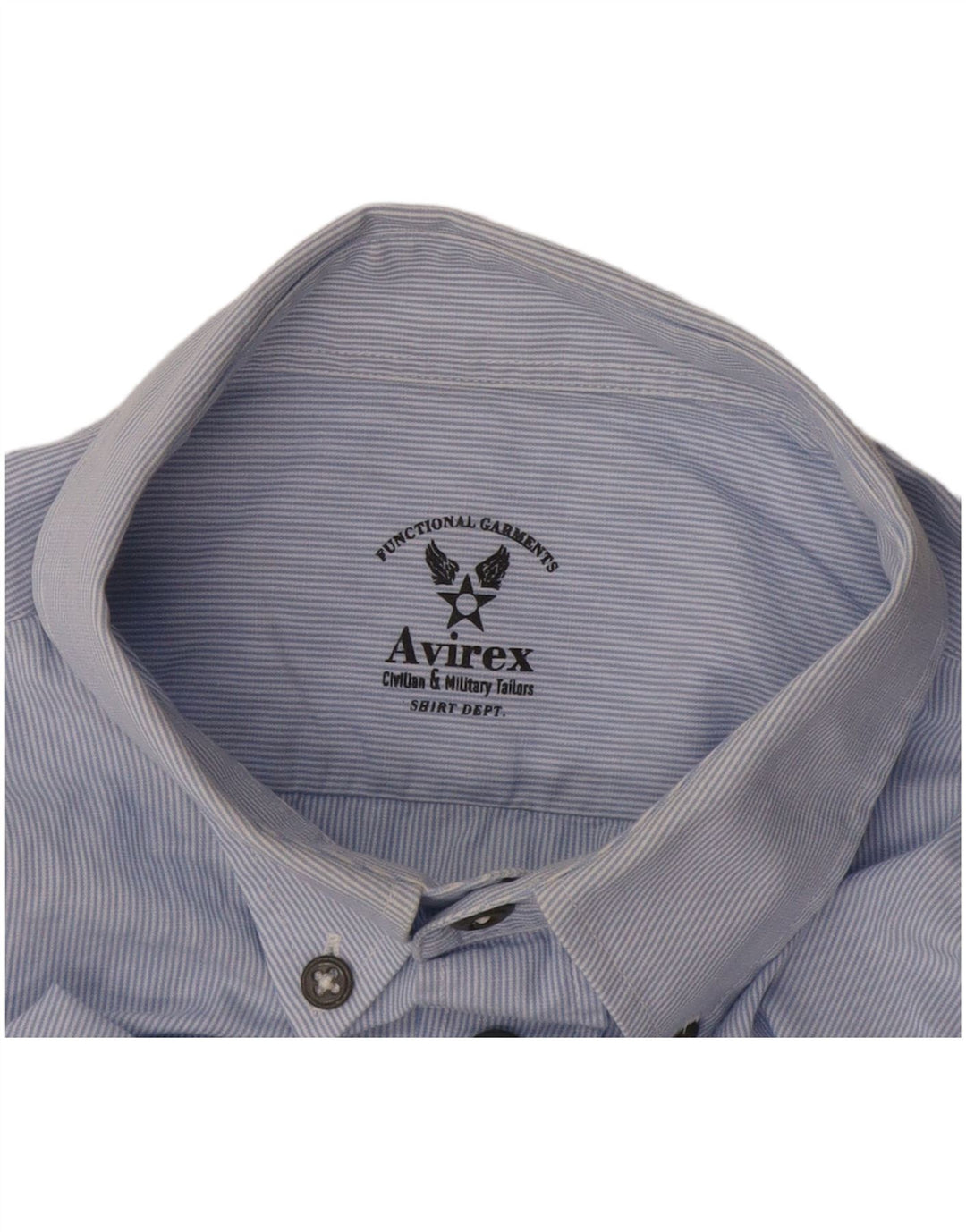 Camisa Avirex Hombre Rayas Azul Medio