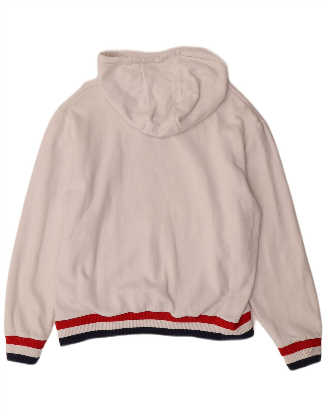 FILA Sudadera con capucha gráfica para hombre XL Algodón blanco