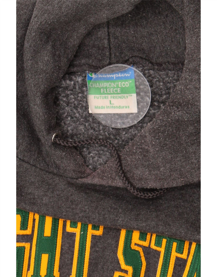 Champion Wright State University Graphic Sudadera con capucha para hombre, talla grande, gris