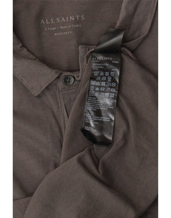 All Saints Polo Hombre Regular Fit XL Algodón Gris
