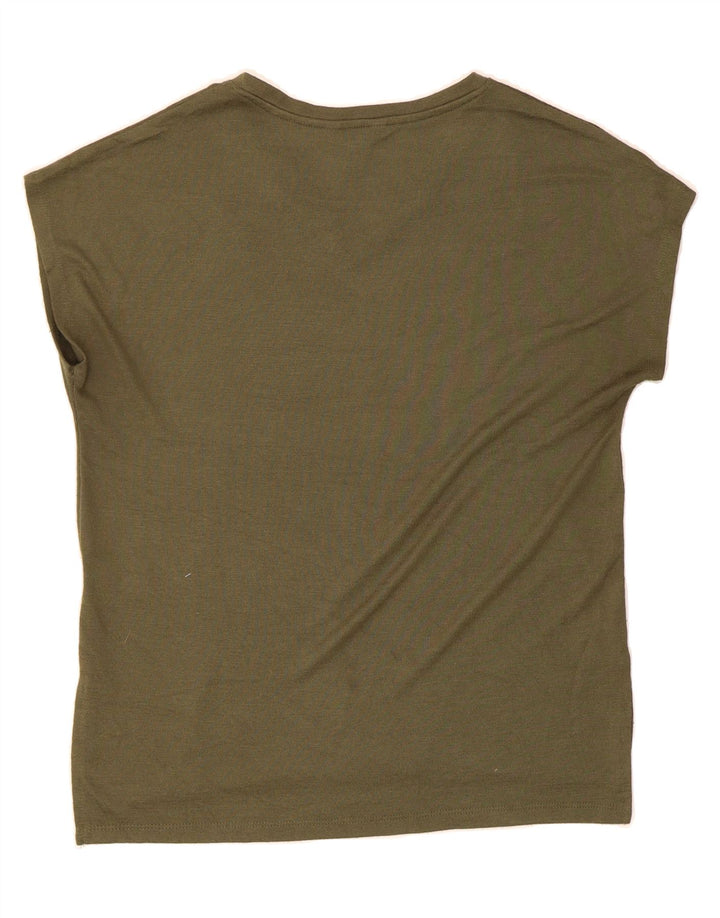 ORVIS Womens Oversized T-Shirt Top UK 10 Small Green Polyester Vintage Orvis and Second-Hand Orvis from Messina Hembry 
