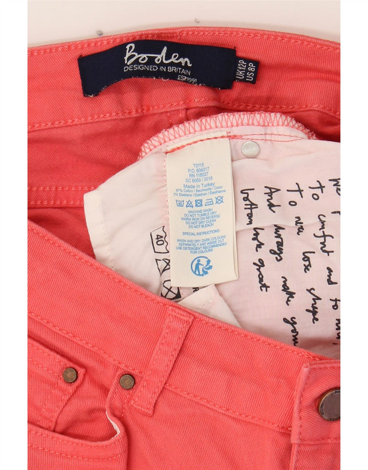 BODEN Womens Capri Jeans UK 12 Medium W30 L22 Red Cotton Vintage Boden and Second-Hand Boden from Messina Hembry 
