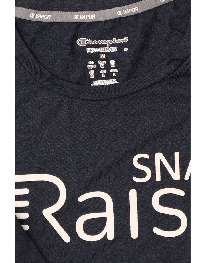 CHAMPION Camiseta gráfica para mujer Top UK 14 Medium Azul marino