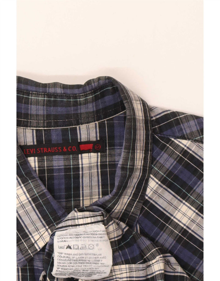 Camisa Levi's Hombre Algodón Azul Marino Mediano A Cuadros