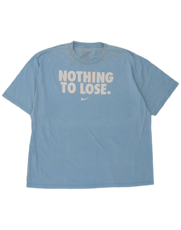 Nike Camiseta holgada para hombre con gráfico, talla 3XL, azul