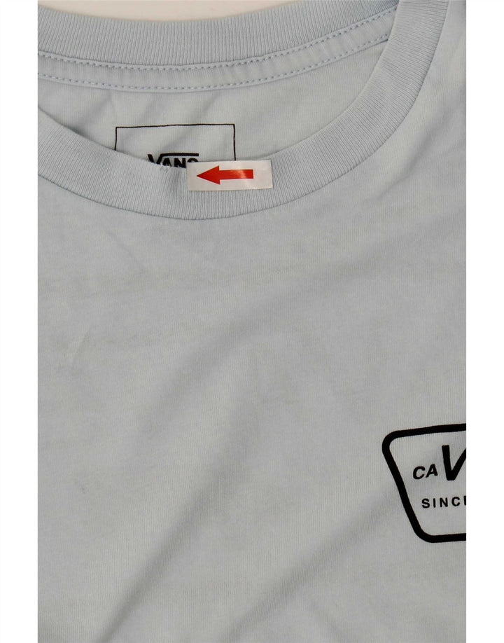 Vans Camiseta con gráfico de ajuste personalizado para hombre Top pequeño de algodón azul