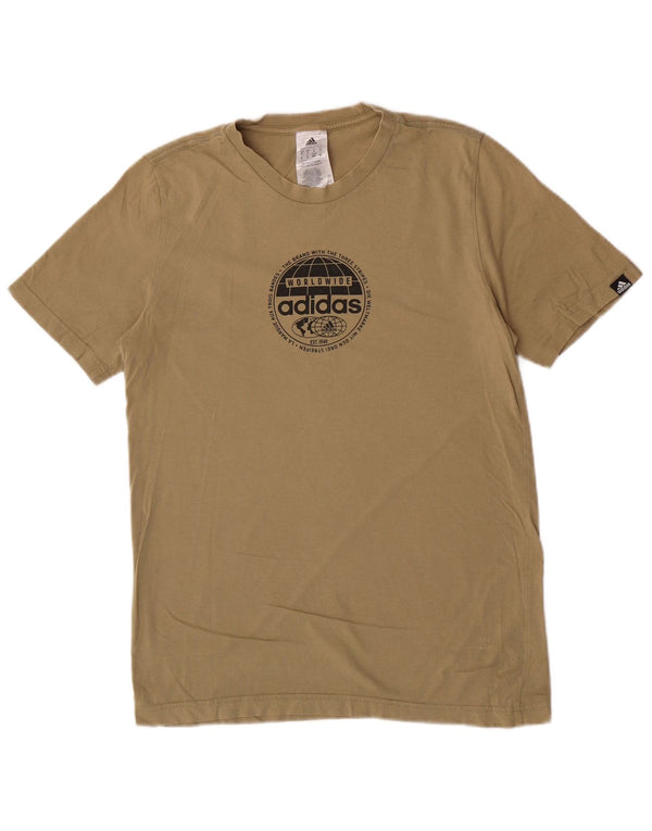 Adidas Hombre Regular Graphic Camiseta Top Pequeño Algodón Caqui